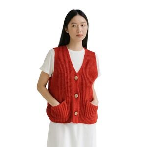 Cider Red Knit Vest